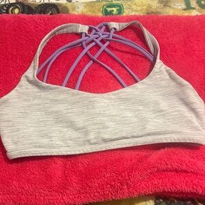 Lululemon Athletica Purple and Gray Strappy Sports Bra